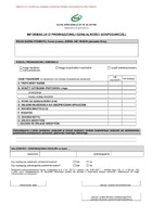Informacja o prowadzonej działalności gospodarczej